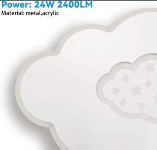 Lámpara LED infantil nube con estrellas