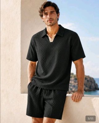 Conjunto Camisa y Pantalón Negro de hombre