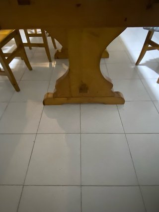 Mesa comedor madera extensible + 6 sillas a recoge