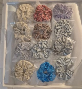 Scrunchies o coleteros lactancia