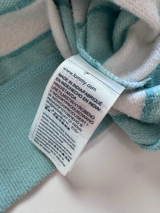 Sudadera Tommy Jeans Rayas Vintage Azul Blanco