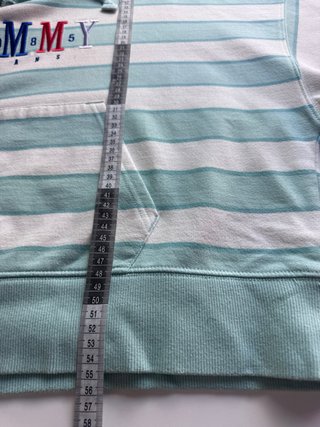 Sudadera Tommy Jeans Rayas Vintage Azul Blanco