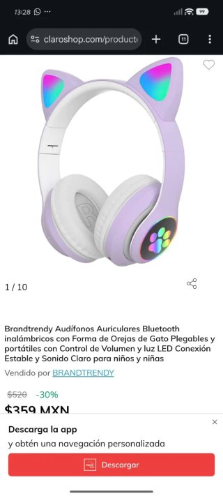 Cascos gato morados y blancos