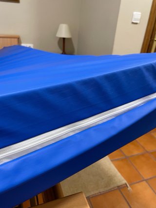 Cama geriátrica articulada con barandillas