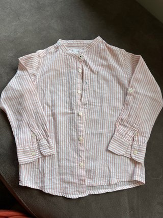 Camisa niño rayas rojas de Mango talla 6 años