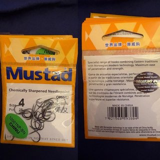 Anzuelos Mustad 10001NP-BN Talla 4 10 paquetes
