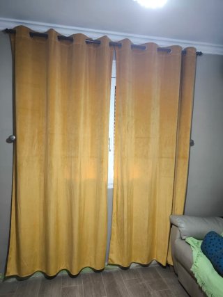 Cortinas Amarillas de Terciopelo