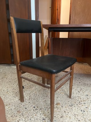 Conjunto escritorio vintage y mueble discos