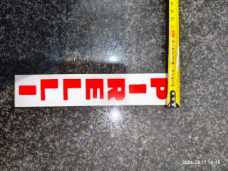 Pegatina PIRELLI ,Blanco rojo