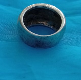Anillo Plata y Nácar Geométrico
