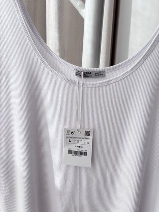 Top tirantes Zara blanco talla L