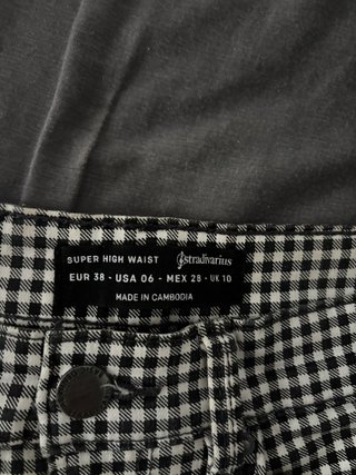 Pantalones cuadros blanco y negro
