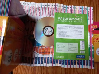 CURSO ALEMÁN WILLKOMMEN 1-2-3-4 COMPLETO - NUEVO