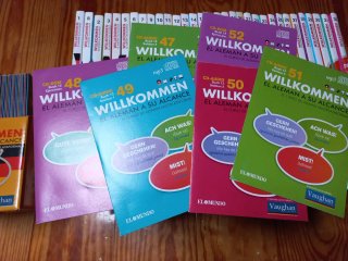 CURSO ALEMÁN WILLKOMMEN 1-2-3-4 COMPLETO - NUEVO