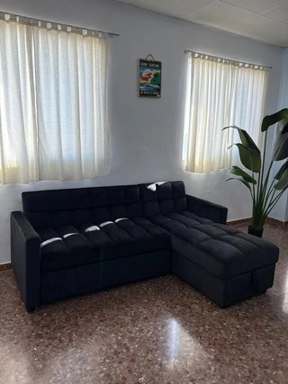 Nuevo sofa cama negro de terciopelo en OFERTA!!