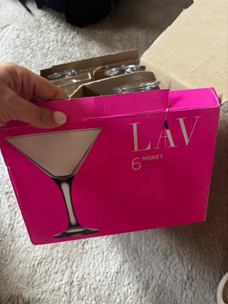 Juego de 6 copas de cóctel de vidrio
