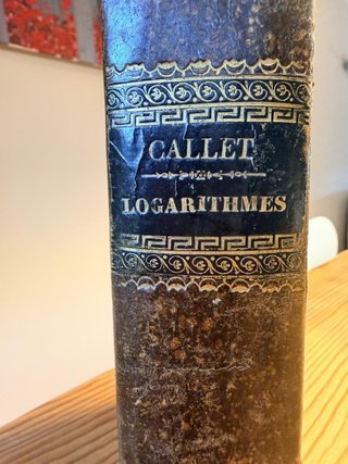 Libro antiguo s.XIX - Tables de logarithmes 1829