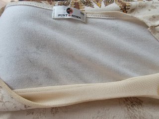 Camiseta Punto Roma floral beige y marrón Talla XL