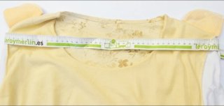 Camiseta Punto Roma floral beige y marrón Talla XL