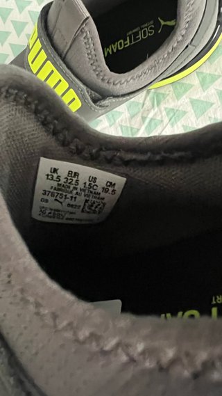 Zapatillas Puma Axelion Niños Gris/Amarillo