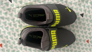 Zapatillas Puma Axelion Niños Gris/Amarillo