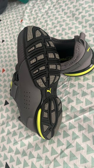Zapatillas Puma Axelion Niños Gris/Amarillo