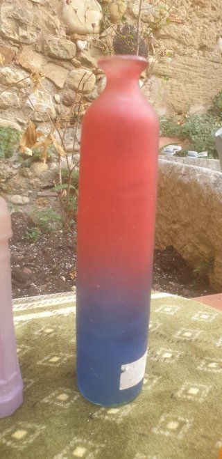 Juego de 5 botellas decorativas de cristal