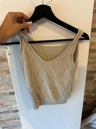 Camiseta beige de punto