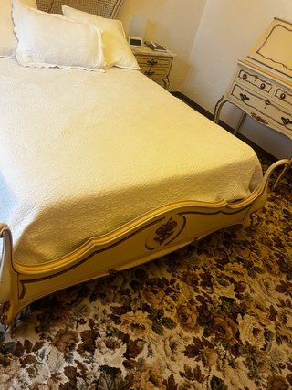 Cama Vintage Ratán y Madera