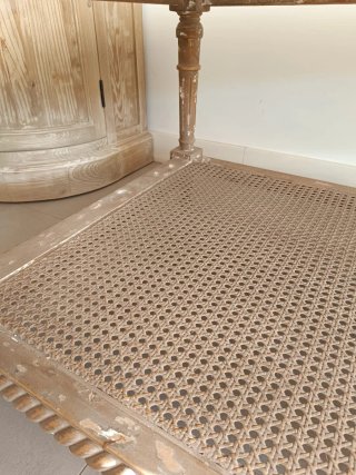 Mesa de centro madera ratan