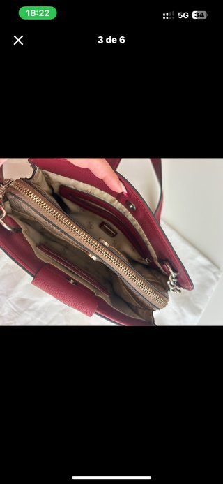 Bolso Guess Marrón y Rojo