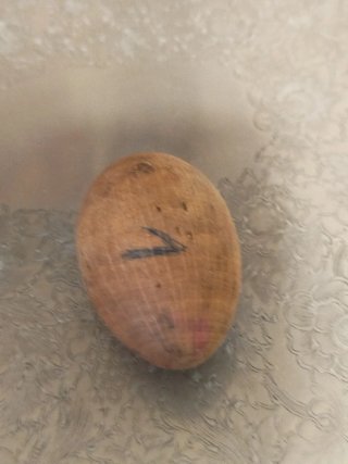 3 Huevos de Madera Vintage Costura
