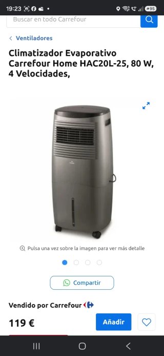 Climatizador Evaporativo HOME Negro/Gris