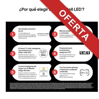LG 55NANO80A6B televisor 55" 4K NanoCell