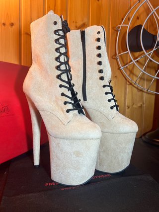 Botines Pole Dance Beige Talla 38