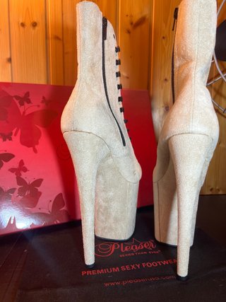 Botines Pole Dance Beige Talla 38