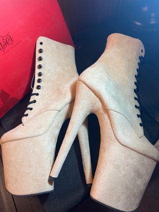 Botines Pole Dance Beige Talla 38