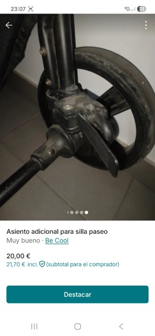 Patinete con asiento be cool