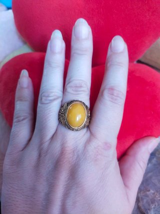 Anillo piedra amarilla