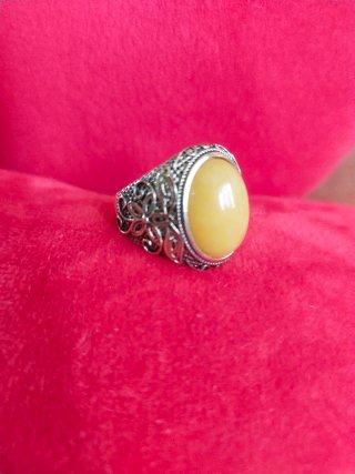 Anillo piedra amarilla