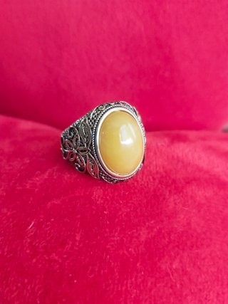 Anillo piedra amarilla
