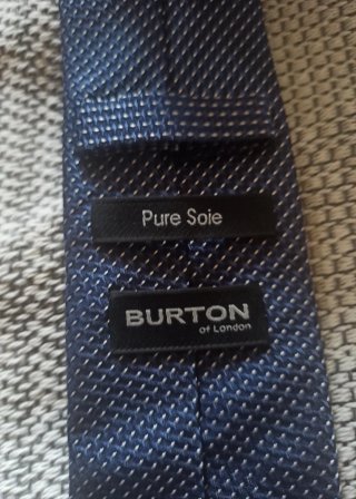 Corbata Burton London Pura Seda Hombre Premium