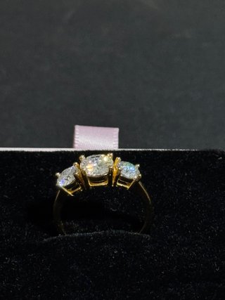 Anillo Oro 3 Diamantes