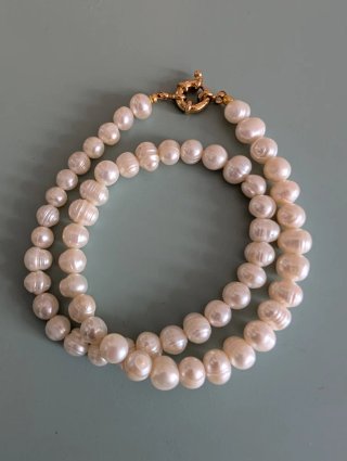 Collar Perlas Cultivadas Agua Dulce Cierre Dorado