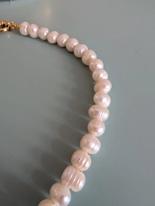 Collar Perlas Cultivadas Agua Dulce Cierre Dorado