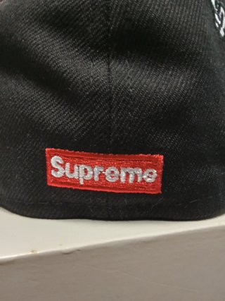 Gorra Supreme S Negra y Blanca Talla 7.5/8