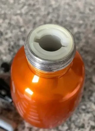 Sifón soda vintage años 70 naranja | Nuevo