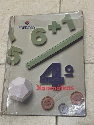 Matemáticas 4.º Edelvives | Libro escolar antiguo