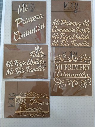 Decoraciones Madera Comunión Scrapbooking