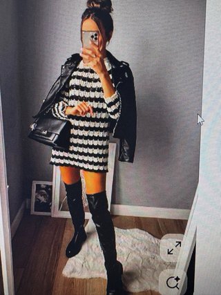 Vestido de punto Zara rayas L